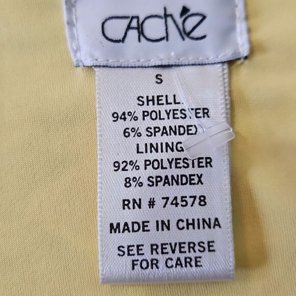 Cache Tropical Print Faux Wrap Tulip Hem Dress Size Small - Picture 10 of 15